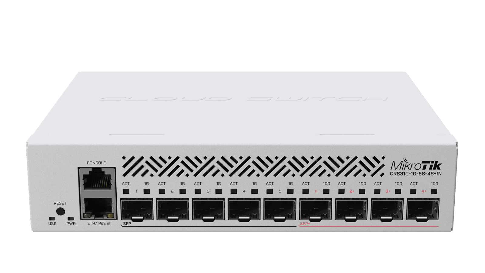 MikroTik CRS310-1G-5S-4S+IN desktop SFP+ switch