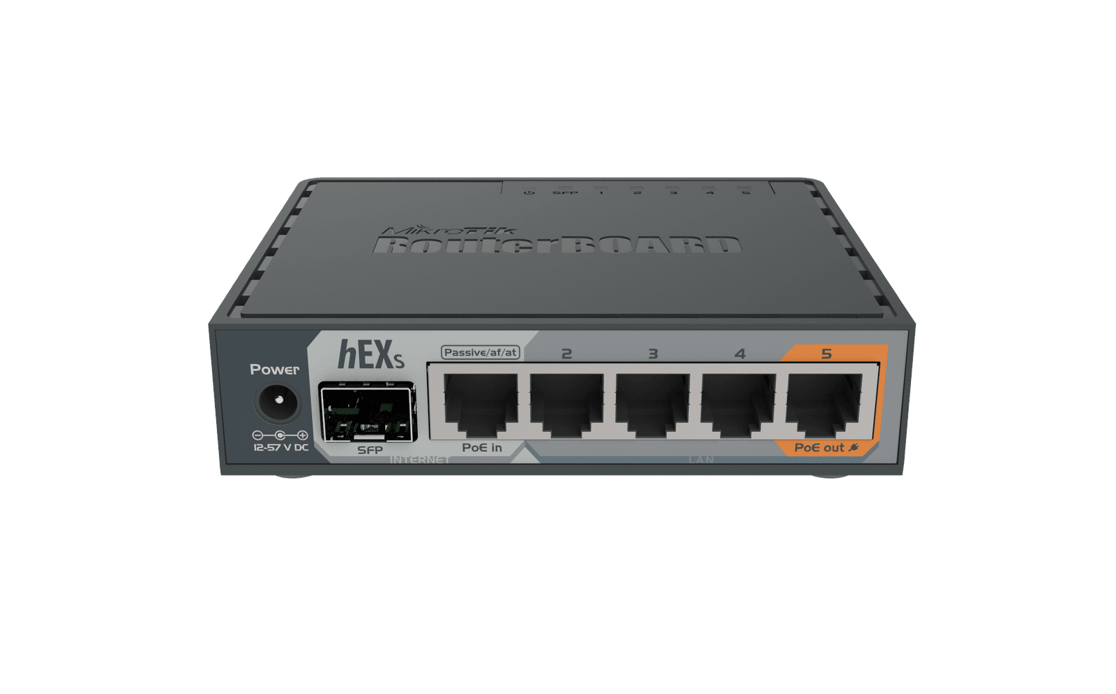 MikroTik hEX S five-port gigabit router with SFP port