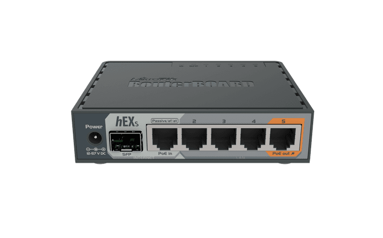 MikroTik hEX S five-port gigabit router with SFP port